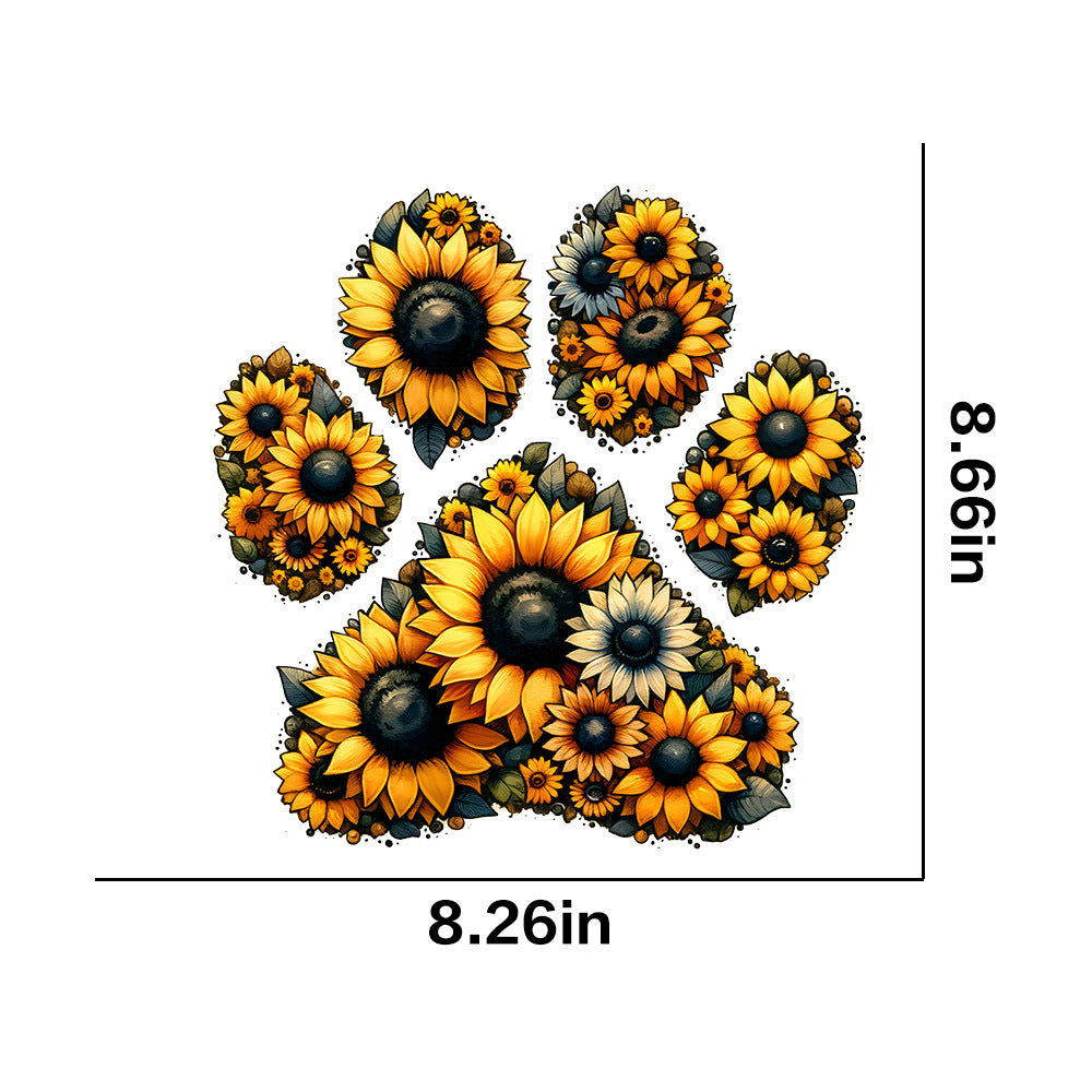 Wholesale 10pcs/pack Sunflower T-shirt heat transfer hot stamping